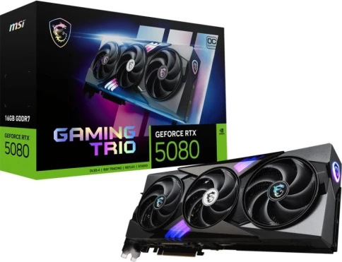 Видеокарта MSI PCIE16 RTX5080 16GB RTX 5080 16G GAMING TRIO OC фото 7