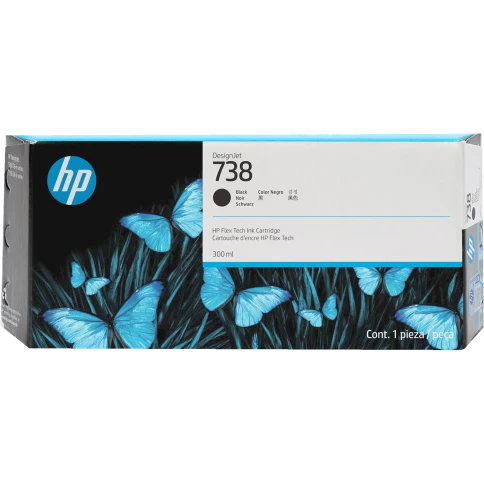Картридж HP 738 498N8A 300-ml Black DesignJet Ink Cartridge фото 1