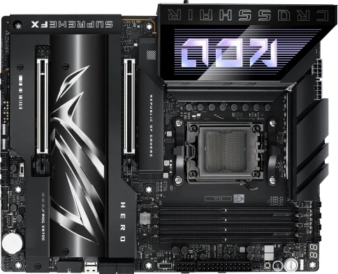 Материнская плата ASUS ROG CROSSHAIR X870E HERO SocketAM5 AMD X870 4xDDR5 ATX AC`97 8ch(7.1) 5Gigabit + 2.5Gigabit Ethernet RAID+HDMI [ROG CROSSHAIR X870E HERO] фото 1