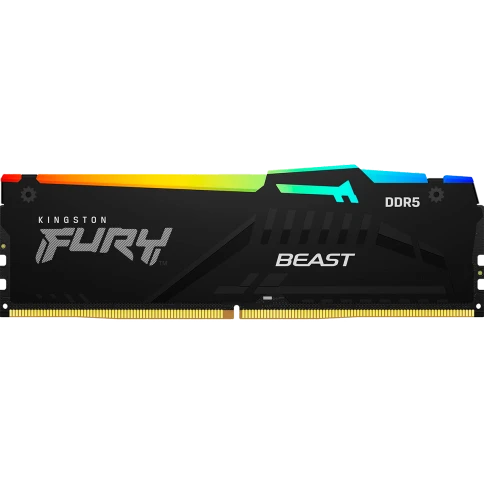 Память оперативная/ Kingston 32GB 5600MT/s DDR5 CL40 DIMM FURY Beast RGB XMP фото 1