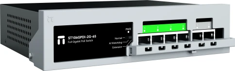 Коммутатор/ Неуправляемый PoE коммутатор Gigabit Ethernet, 4 PoE+ порта 1000 Мбит/с, 2 порта 1000 Мбит/с RJ45 Uplink, БП 65Вт фото 3