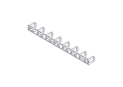 Вертикальный кабельный организатор Systeme Electric, серия Uniprom, 2x8 колец, цвет черный фото 2