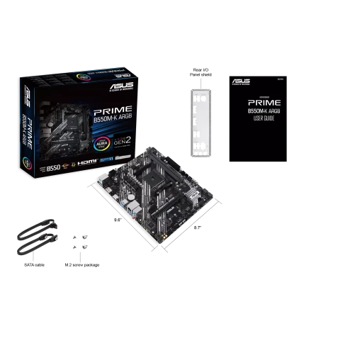 Материнская плата/ PRIME B550M-K ARGB//M4 B550 2DIMM DUAL M.2 AURA MB фото 7