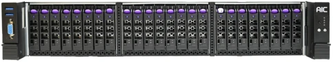 Серверная платформа/ 2U 8x 2.5" NVMe + 16x 2.5" SAS/SATA hot-swap (3x PCIe Gen5 Tri-mode 8-port backplane), 2x 2.5" SATA hot-swap (rear), 4x 8038 FAN, Acbel 1600W redundant power supply Titanium (C14 inlet), Vega motherboard, DDR5 RDIMM x16 фото 2