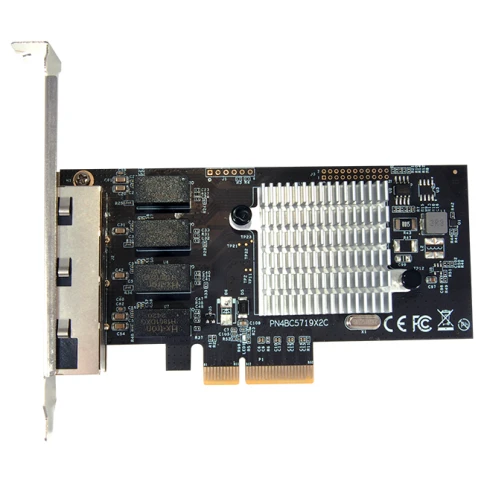 Сетевая карта/ 1G Quad Port RJ45 PCIE Ethernet Adapter with Broadcom BCM5719 chipset фото 2