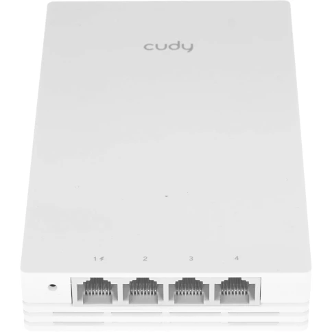 Точка доступа/ AX3000 Dual Band Wi-Fi 6 Wall Plate Access Point, Chipset MT7981+MT7531AE+MT7976CN, 802.11ax/ac/a/b/g/n, 2402Mbps at 5GHz + 574Mbps at 2.4GHz, 1 x Gigabit PoE-IN Port, 802.3af / at, 4 x Gigabit  RJ45 ports, LAN1 support PoE Out,  Cudy Mesh фото 4