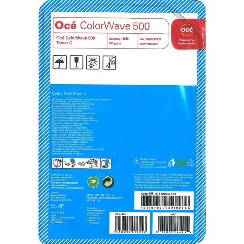 Тонер-картридж/ Oce ColorWave 500 Cyan, 500g фото 1