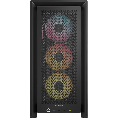 Корпус без блока питания/ Case Corsair Frame 4000D LCD RS ARGB, Midi-Tower, TG, 3x120mm ARGB, 2xUSB-A 3.2, 1xUSB 3.2 Type-C, E-ATX, ATX, mATX, mITX Black фото 3