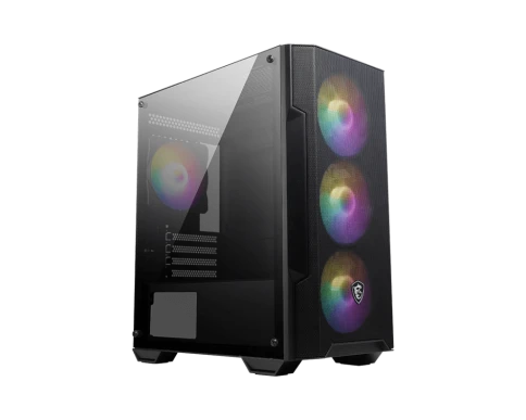 Корпус ПК без блока питания/ Case MSI MAG FORGE M100A, Mini-Tower, TG, 4x120mm ARGB, 2xUSB 2.0, 1xUSB 3.0, mATX, mITX Black фото 1