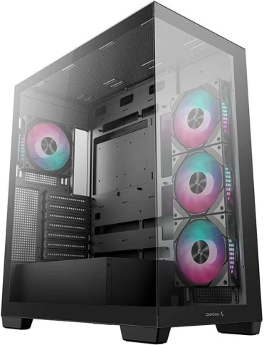 Корпус Deepcool CG580 4F черный без БП ATX 6x120mm 3x140mm 2xUSB3.0 audio bott PSU фото 1