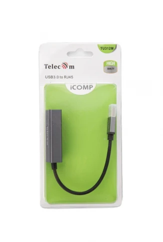 Кабель-переходник/ Кабель-переходник USB 3.0 (Am) --> LAN RJ-45 Ethernet 1000 Mbps, Aluminum Shell,Telecom <TU312M> фото 4