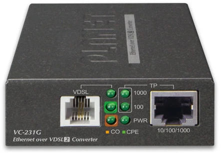 VC-231G конвертер Ethernet в VDSL2, внешний БП/ 1-Port 10/100/1000T Ethernet to VDSL2 Converter -30a profile w/ G.vectoring, RJ11 фото 3