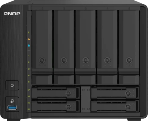 Сетевое хранилище без дисков/ SMB QNAP TS-932PX-4G 9-Bay NAS, 5 x 3.5" and 4 x 2.5" drive slots, Alpine AL324 ARM quad-core 1.7GHz, 4 GB DDR4 (1x 4 GB) up to 16 GB (1 x 16 GB), 2 x 10GbE  SFP+, 2 x 2.5 GbE LAN фото 3