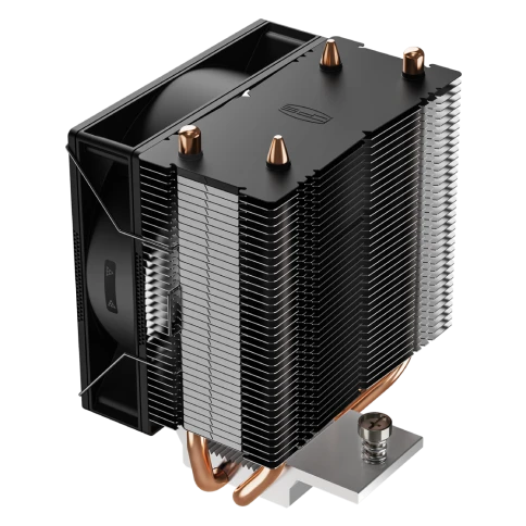 Кулер для процессора/ CPU Cooler PCCooler R200 (110W, 3-pin, 133mm, Al/Cu, 2x6mm, 1x92mm, 40.94CFM, 30dBA, 2200RPM, S: 1851/1700/1200/115X, AM5/AM4, silver, black) фото 7