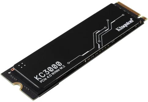 Твердотельный накопитель/ Kingston SSD KC3000, 4096GB, M.2(22x80mm), NVMe, PCIe 4.0 x4, 3D TLC, R/W 7000/7000MB/s, IOPs 1 000 000/1 000 000, DRAM buffer 4096MB, TBW 3200, DWPD 0.71, with Heat Spreader (60 мес) фото 2