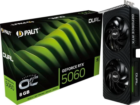 Видеокарта Palit PCI-E 5.0 RTX5060 DUAL OC NVIDIA GeForce RTX 5060 8Gb 128bit GDDR7 2295/28000 HDMIx1 DPx3 HDCP Ret фото 6