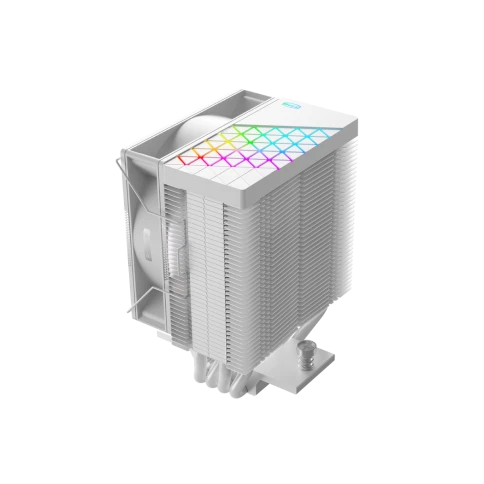 Кулер для процессора/ CPU Cooler PCCooler R400 ARGB WH (180W, 4-pin PWM, 133mm, Al/Cu, 4x6mm, ARGB, 1x92mm, 40.94CFM, 30dBA, 2200RPM, S: 1851/1700/1200/115X, AM5/AM4, white) фото 6