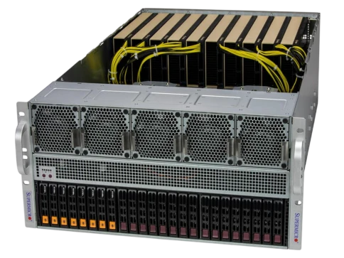 Серверная платформа/ Supermicro GPU SuperServer SYS-521GE-TNRT (X13DEG-OA, CSE-528GTS-R5K40P) 5U, 2x LGA-4677, Intel® C741, 32x DDR5 5600MTs ECC RDIMM, 8x 2.5" HS SATA, 8x 2.5" HS NVMe, 2x M.2 NVMe, 13x PCIe 5.0 x16 FHFL slots, 2x RJ45 10GbE wit фото 1