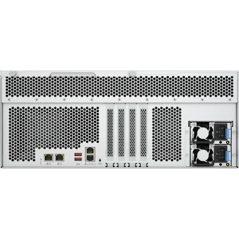 Сетевое хранилище без дисков/ ENTERPRISE QNAP QuTS hero network RAID drive, 24 3.5"/2.5" bays, 2 x 2.5 GbE BASE-T ports, 2 x 10 GbE BASE-T ports, rack-mounted, 2 x power supplies. AMD Ryzen 7 7000, up to 5.3 GHz, 32 GB DDR5. Rails are not includ фото 6
