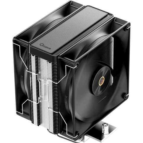 Кулер для процессора/ CPU Cooler Ocypus Delta A40 Elite BK Dual FAN (220W, 4-pin PWM, 156.7mm, Al/Cu, 4x6mm, 2x120mm, 73CFM, 29dBA, 2000RPM, S: 1851/1700/1200/115X, AM5/AM4, black) фото 1