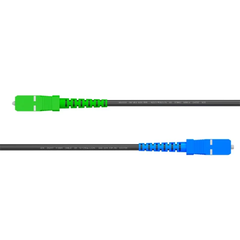 GCR PRO Патч-корд оптический 85.0m переходной SC/APC - SC/UPC Simplex одномодовый SM 9/125, LSZH, черный фото 4