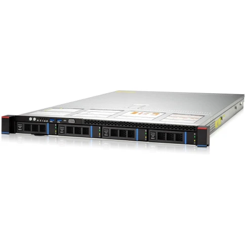 Серверная платформа/ Gooxi SL101-D04R-G3 1U 4bay server,  2pcs of riser cards 1300W 1+1 PSU EU power cable rail kit фото 1