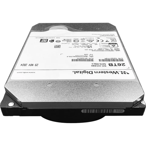 Жесткий диск/ HDD WD SATA3 Server 26Tb Ultrastar DC HC590 7200 6Gb/s 512MB 1 year warranty (replacement ST24000NM002H, MG11ACA24TE, WUH722424ALE6L4, WUH722424ALE604, WUH722624ALE6L4, WD241KRYZ) фото 2