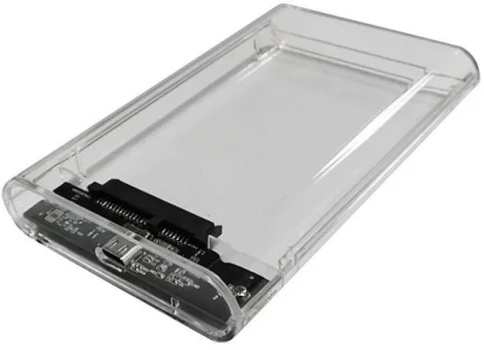 Внешний корпус для HDD/SSD AgeStar 3UB2P6C SATA III USB3.0 пластик прозрачный 2.5" фото 1