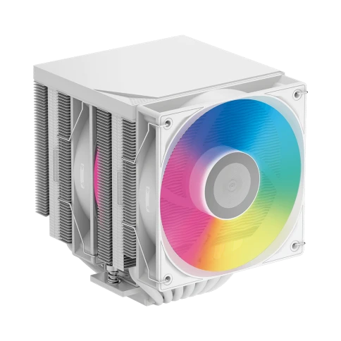 Кулер для процессора/ CPU Cooler PCCooler RT720 TC ARGB WH (270W, 4-pin PWM, 157.5mm, Al/Cu, 7x6mm, ARGB, 2x120mm, 73.32CFM, 34.9dBA, 2200RPM, S: 1851/1700/1200/115X, AM5/AM4, white) фото 1