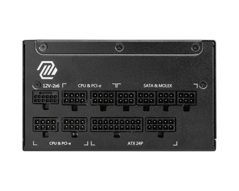 Блок питания ПК/ Power Supply MSI MAG A1250GL PCIE5, 1250W 80+ Gold (ATX, 3.1, PCIe 5.1, Full modular, 1x24(20+4)pin, 2xCPU 8(4+4)pin, 4xPCIe*2 8(6+2)pin, 1x12V-2x6, 15xSATA3, 4xMOLEX4pin, Active, 135x135mm, 150x150x86mm, APFC, black) фото 3