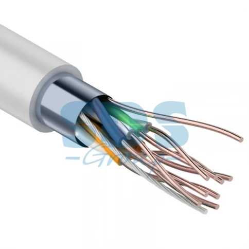 Кабель информационный F/UTP категория 5е 4х2х24AWG(0,50мм) 25м CCA (омедненка) PVC solid серый PROCONNECT фото 1