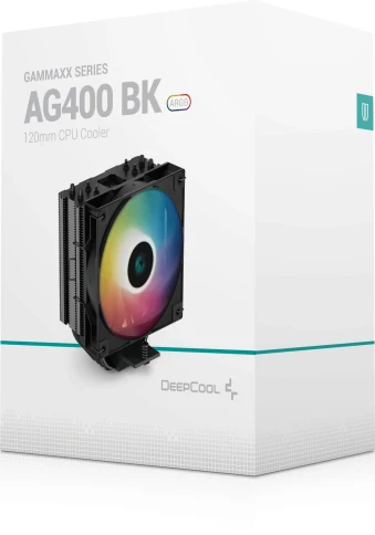 Кулер Deepcool AG400 Bk ARGB Soc-AM5/AM4/1200/1700/1851 черный/белый 4-pin 31.6dB Al+Cu 220W 614gr Ret (R-AG400-BKANMC-G-2) [R-AG400-BKANMC-G-2] фото 10