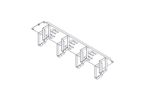 Horizontal Cable Organizer Uniprom Series, 2U, Steel Rings, 2 Rows фото 4