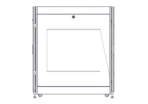 Шкаф Systeme Electric, серия Uniprom, 24U-600/1070, боковые панели 2шт, черный фото 2