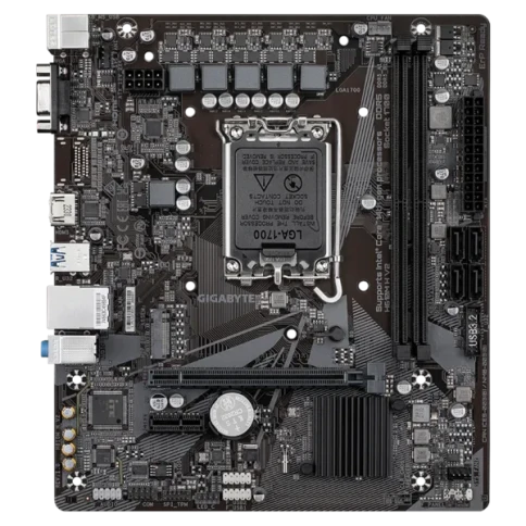 Материнская плата/ MB GIGABYTE INTEL H610 s1700, 2xDDR5(64GB), D-SUB/HDMI 2.1, 1xPCIe 4.0x16, 1xPCIe 3.0, 1xLAN, 4xSATA 6Gb/s, 1xM.2, 2xUSB 3.2, 4xUSB 2.0, 2xPS/2, mATX фото 1