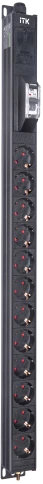 ITK BASE PDU PV0111 18U 1ф 16А 12SCHUKO 2,6м SCHUKO фото 1