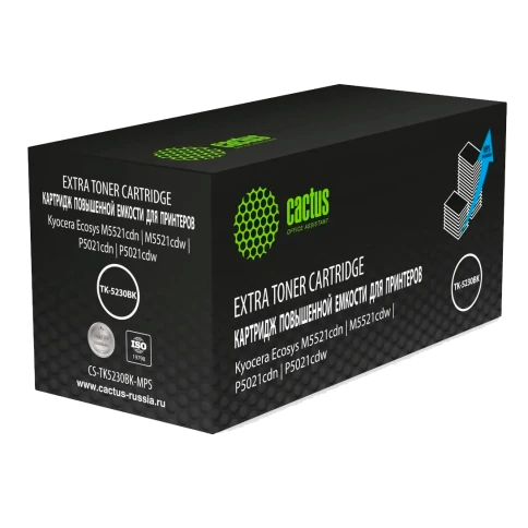 -/ Картридж лазерный Cactus CS-TK5230BK TK-5230BK черный (2600стр.) для Kyocera Ecosys M5521cdn/M5521cd фото 1