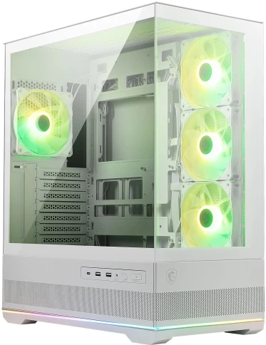 Корпус MSI MAG Pano 110R PZ белый без БП ATX 6x120mm 4x140mm 2xUSB3.0 audio AirDuct bott PSU фото 2