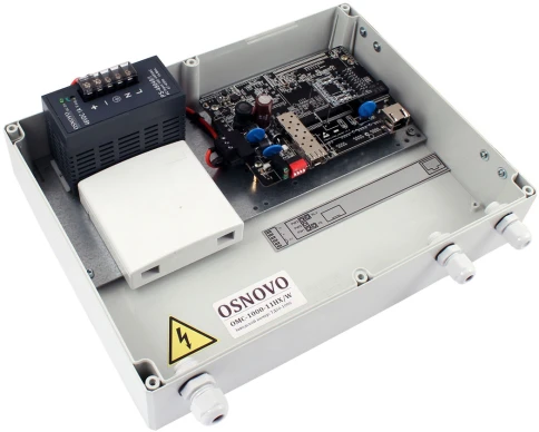 Медиаконвертер/ OSNOVO Уличный медиаконвертер GE с PoE, 1 *10/100/1000Base-T с PoE (до 30W), 1*SFP (1000Base-X) фото 2