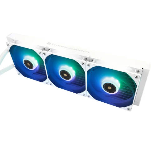Система жидкостного охлаждения/ Water Cooling System Thermalright Core Vision 360 (360mm, LED, White, ARGB/ Fans: 3x120mm, 72.37CFM, 27.7dBA, 2000RPM/ Pump height 66mm, Rad thickness 27mm/ S: 1700, 1200, 1851, 115X, 2011, 2066, AM5, AM4) фото 6