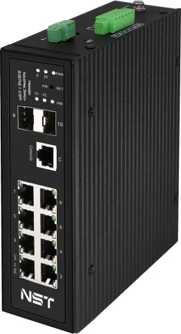 Промышленный управляемый (L2+) HiPoE коммутатор Gigabit Ethernet/ Промышленный управляемый (L2+) HiPoE коммутатор Gigabit Ethernet на 8GE PoE + 2 GE SFP порта с функцией мониторинга температуры/ влажности/ напряжения. Порты: 1 x GE (10/100/1000Base-T) с P фото 4