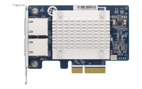 Сетевая карта/ QNAP QXG-5G2T-111C PCIe Gen3 x2, Dual-port 4-speed 5 GbE network expansion card (5Gbps/ 2.5Gbps/ 1Gbps/ 100Mbps)  Low-profile bracket pre-installed; full-height and specialized brackets are bundled фото 4