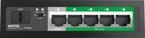 Коммутатор/ Коммутатор Netis P106GC (L2) 5x1Гбит/с 1SFP 4PoE 60W неуправляемый фото 4