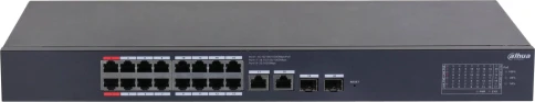 Коммутатор Dahua DH-CS4220-16GT-240 (L2) 16x100Мбит/с 2x1Гбит/с 2xКомбо(1000BASE-T/SFP) 16PoE 265W управляемый фото 2