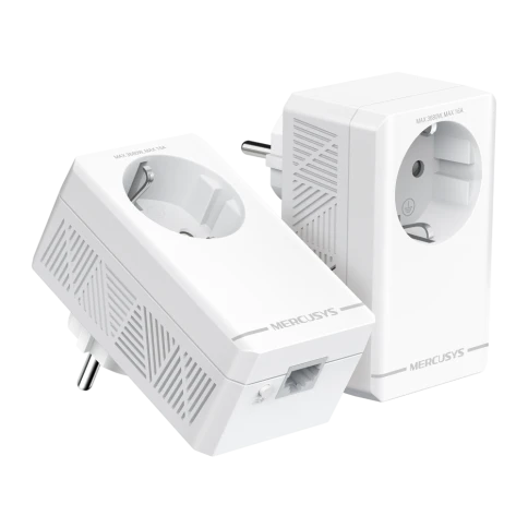 AV1000 Комплект гигабитных адаптеров Powerline с розеткой/ AV1000 Gigabit Passthrough Powerline Starter Kit фото 1