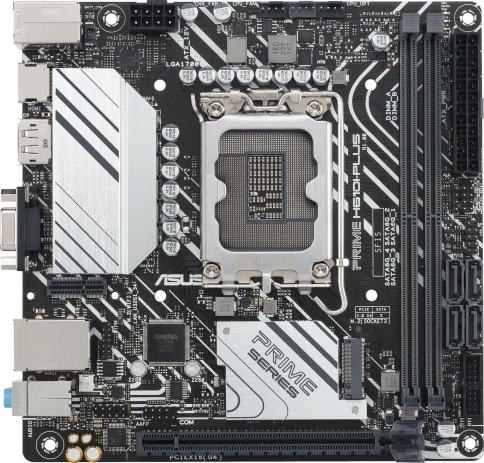 Материнская плата ASUS PRIME H610I-PLUS-CSM Soc-1700 Intel H610 2xDDR5 mini-ITX AC`97 8ch(7.1) GbLAN+VGA+HDMI+DP [PRIME H610I-PLUS-CSM] фото 2