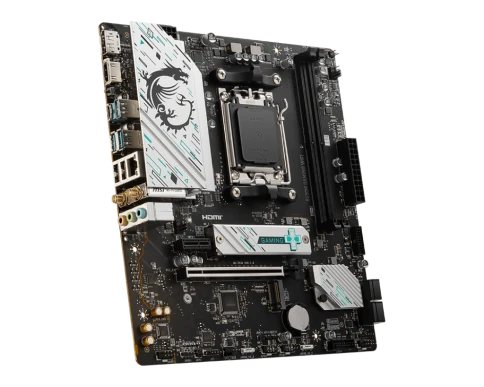Материнская плата/ MB MSI AMD B650 sAM5, 2xDDR5(128GB), HDMI 2.1/DP, 1xPCIe 4.0x16, 1xPCIe 3.0, 1xLAN (2.5GbE), Wi-Fi, BT, 4xSATA 6Gb/s, 2xM.2, 1xUSB-C, 3xUSB 3.2, 2xUSB 2.0, mATX фото 3