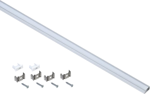 Профиль алюм. для LED ленты 1607 накл. прям. 2м к-т опал фото 1