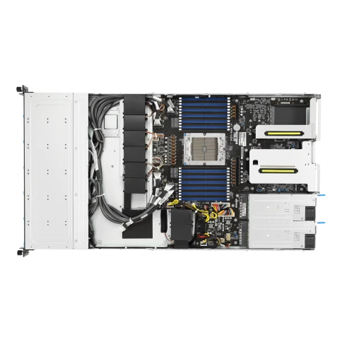 Серверная платформа/ ASUS RS501A-E12-RS12U, 1U, 1 x  SP5 LGA6096 360W, 24 x DDR5 6400/4800*, 12x 2.5" NVMe hsb, 2 x M.2 22110, up to 3 PCIe Gen5 + 1 OCP3.0, up tp 2 single-wide GPU, 2 x 1GbE RJ-45 LAN, 1+1 1600W фото 8