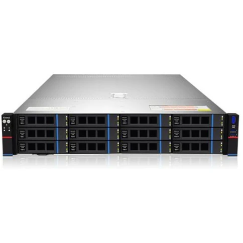 Серверная платформа/ Gooxi SR201-D12R 2U 12bay server, based on AMD 7003 platofrm. 2pcs of PCIe 4.0x16; 4xPCIe 4.0x8 2x 2.5" rear SAS/SATA 2x 2.5" rear NVMe 1300W 1+1 PSU EU power cables rail kit фото 1